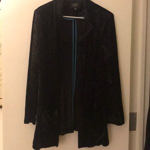 Dahlia black velvet blazer